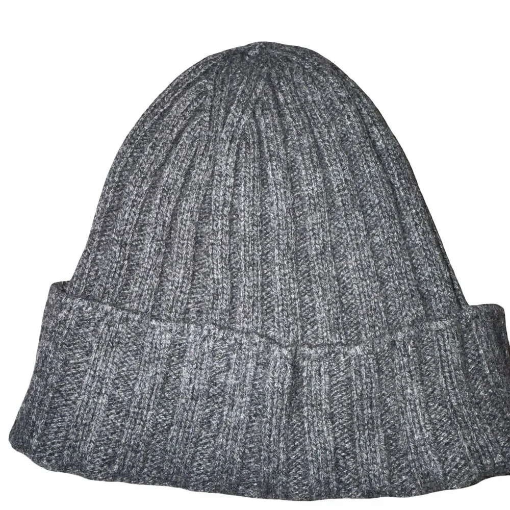 TESMA Recycled Cashmere Wool Beanie Men’s Hat One Size Fits Most Gray‎ NWT